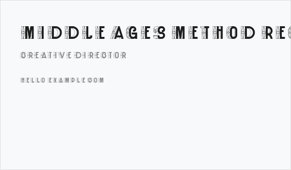 Middle Ages Method Regular Business Card