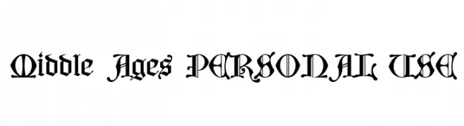 Middle Ages PERSONAL USE  font caratteri gratis