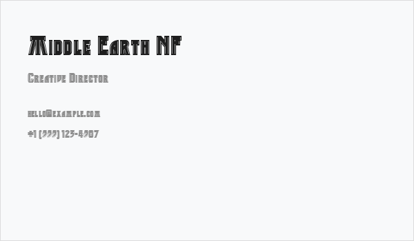 Middle Earth NF Business Card