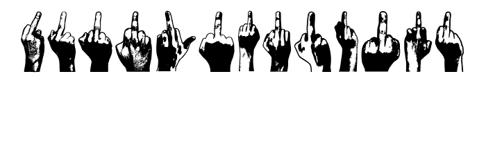 Middle Finger Regular Font - FFonts.net