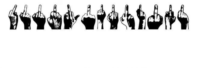 Middle Finger Regular Fonte MAIÚSCULAS