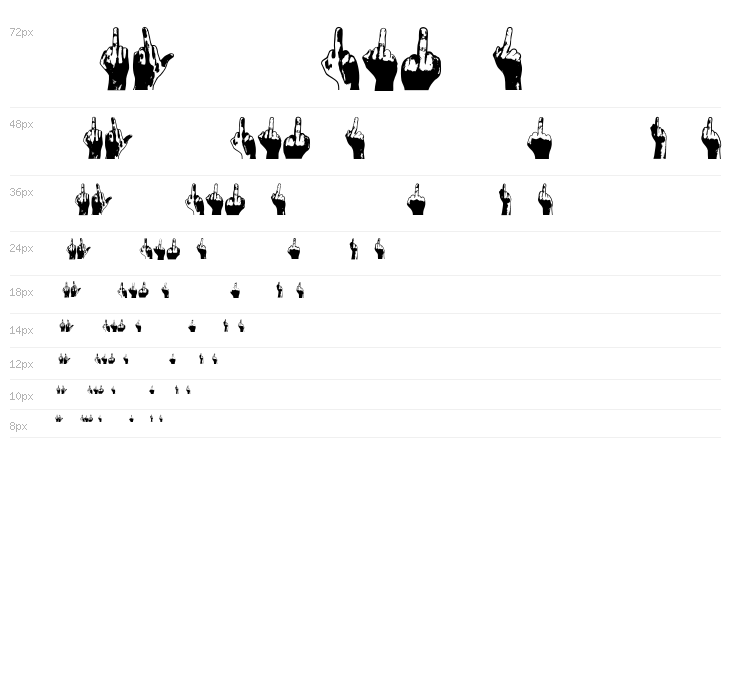 Middle Finger Regular Waterfall