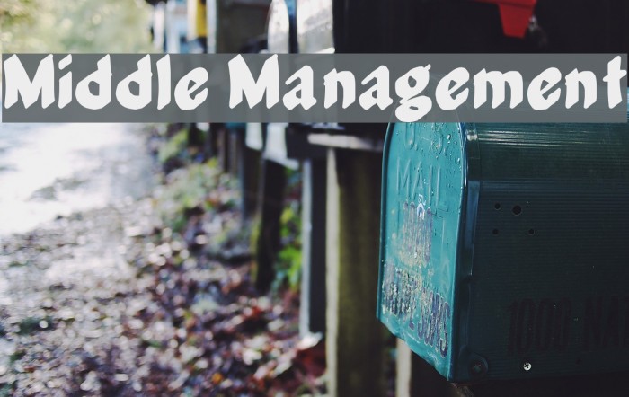 Middle Management Font examples