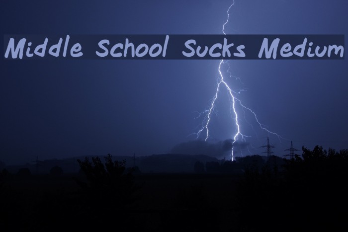 Middle School Sucks Medium Font examples