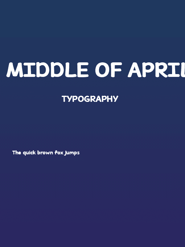 Middle of April Poster