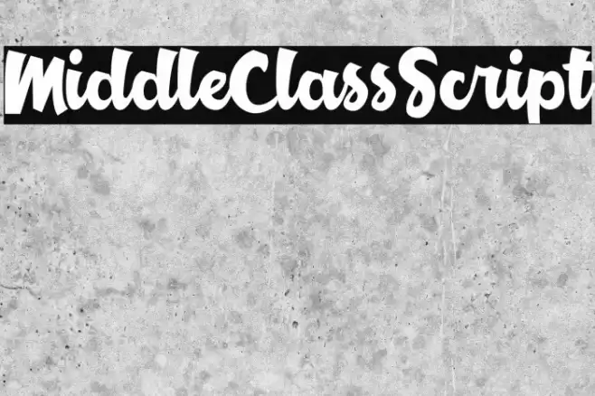 MiddleClassScript Font examples
