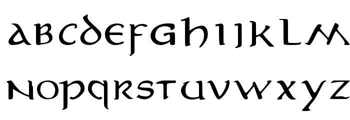 MiddleEarth 字体 小写