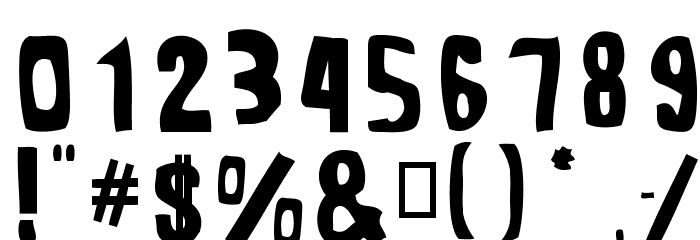 MiddleMan-Regular Font OTHER CHARS