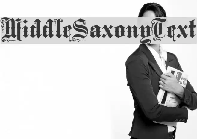 MiddleSaxonyText Font examples