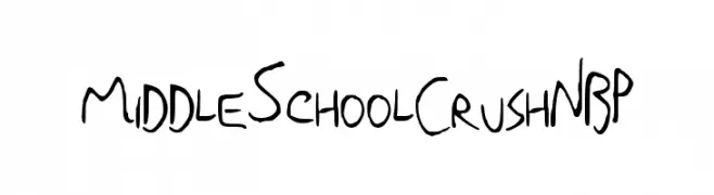 MiddleSchoolCrushNBP  Frei Schriftart Herunterladen