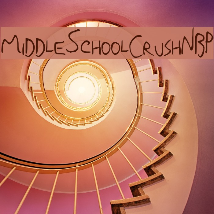 MiddleSchoolCrushNBP Font examples