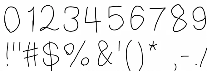 MiddleSchoolIsHard Font OTHER CHARS