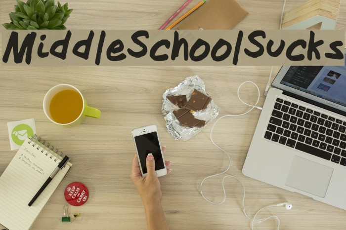 MiddleSchoolSucks Font examples