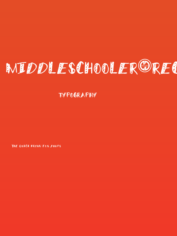 MiddleSchooler-Regular Poster