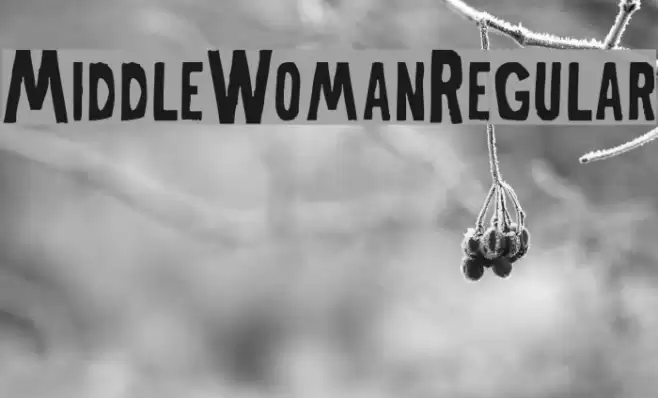 MiddleWoman-Regular Font examples