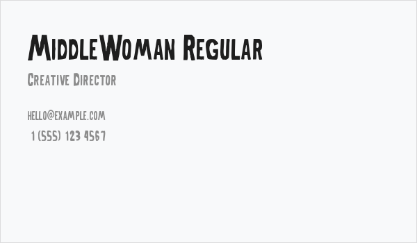 MiddleWoman-Regular Business Card