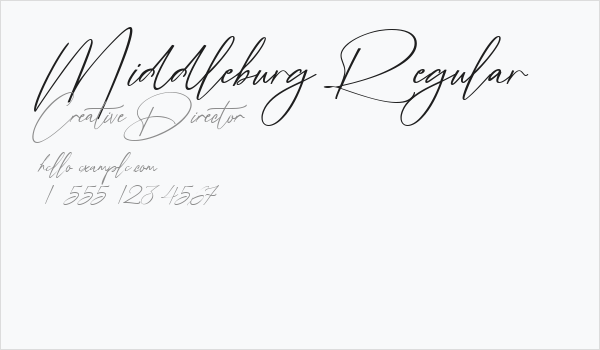 Middleburg Regular Business Card
