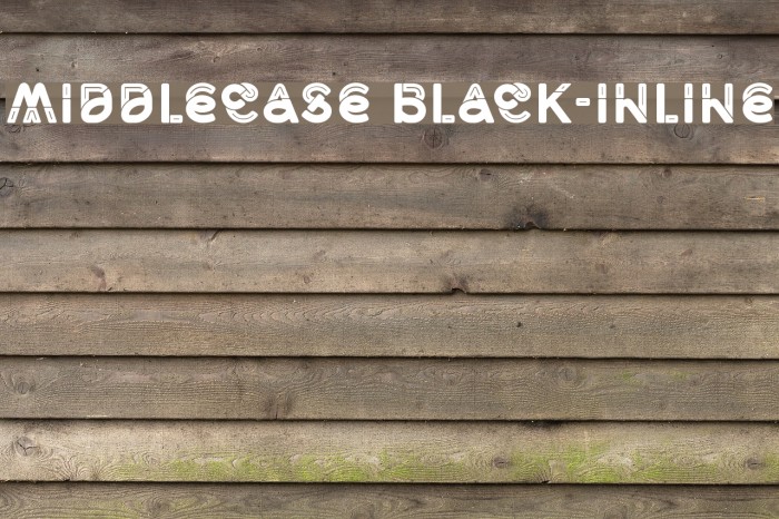 Middlecase Black-Inline Font examples