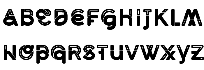 Middlecase Black-Inline Font LOWERCASE