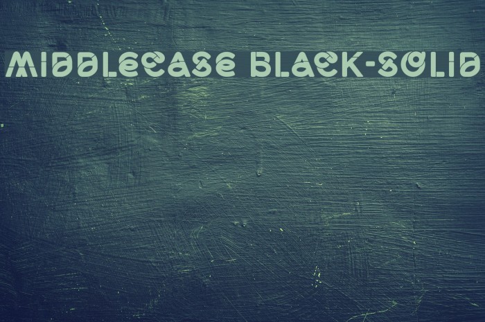 Middlecase Black-Solid Font examples