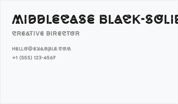 Middlecase Black-Solid Business Card