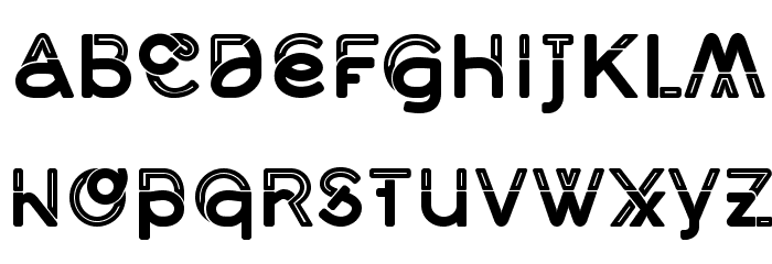 Middlecase Bold-Inline Font LOWERCASE
