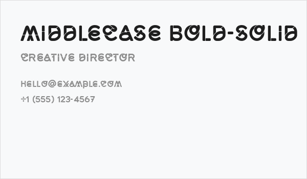 Middlecase Bold-Solid Business Card