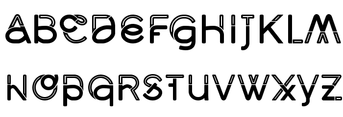 Middlecase Medium-Inline Font LOWERCASE