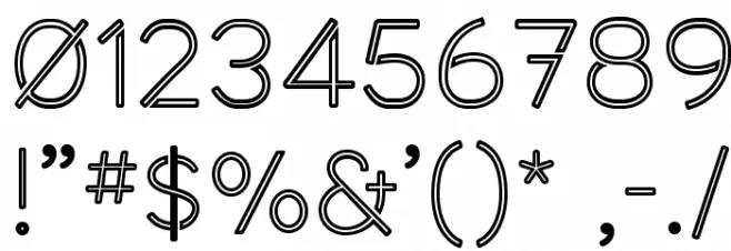 Middlecase Regular-Inline Font OTHER CHARS