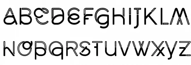 Middlecase Regular-Inline Schriftart Groß