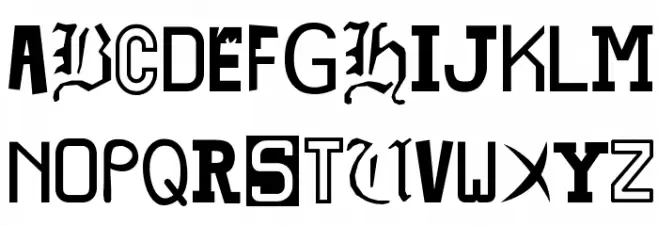 Middlepunk CHMC Schriftart Groß