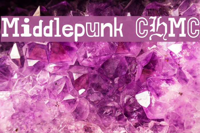 Middlepunk CHMC Font examples
