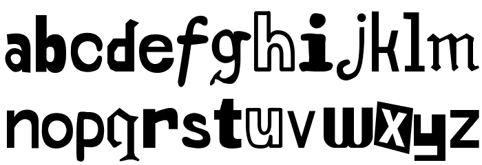Middlepunk CHMC Font LOWERCASE