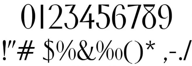 Middleton Italic Font OTHER CHARS