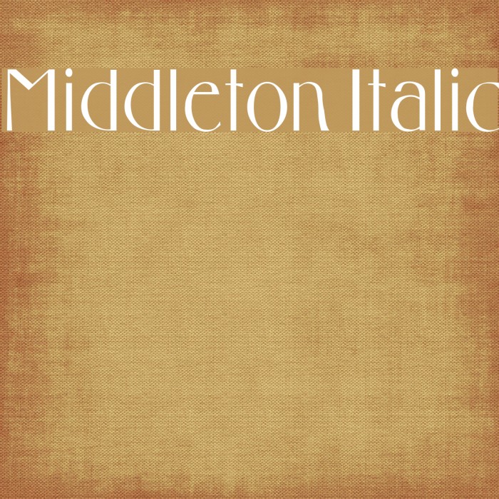 Middleton Italic Font examples