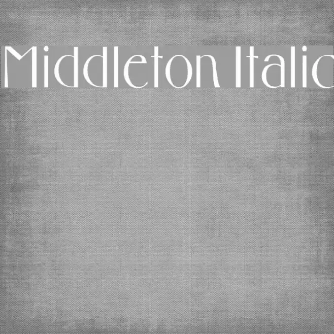 Middleton Italic Example 1