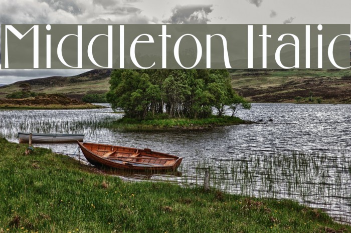 Middleton Italic Font examples