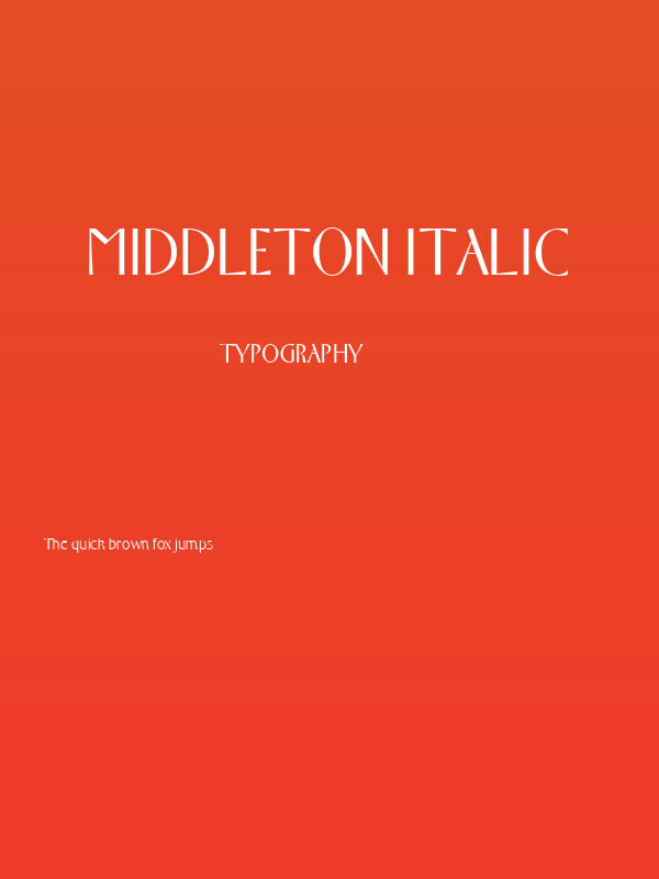 Middleton Italic Poster