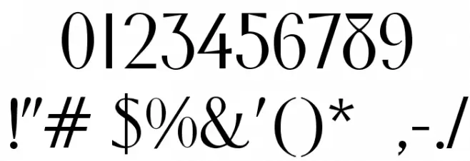 Middleton Regular Font OTHER CHARS