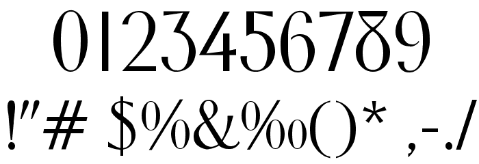 Middleton フォント その他の文字