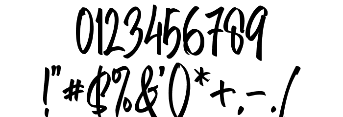 Midellion Demo Font OTHER CHARS