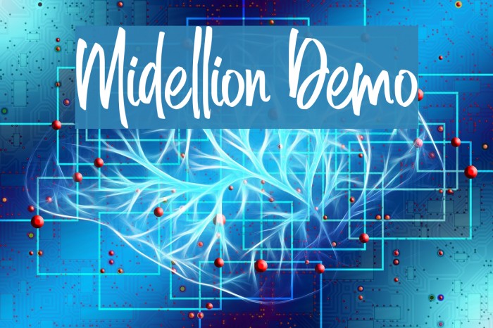 Midellion Demo Font examples
