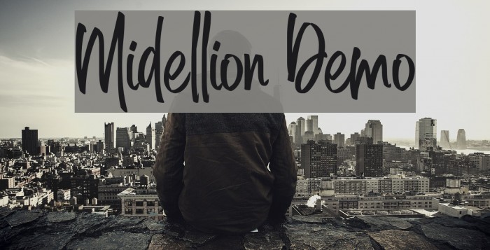 Midellion Demo Font examples