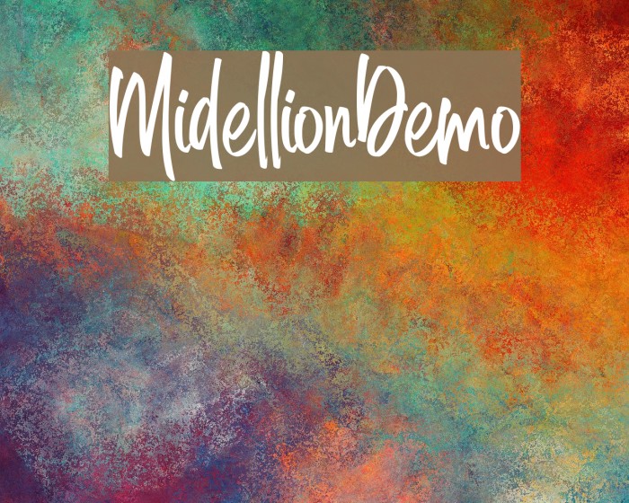 MidellionDemo Font examples