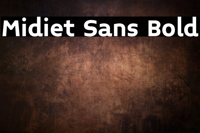 Midiet Sans Bold Font examples