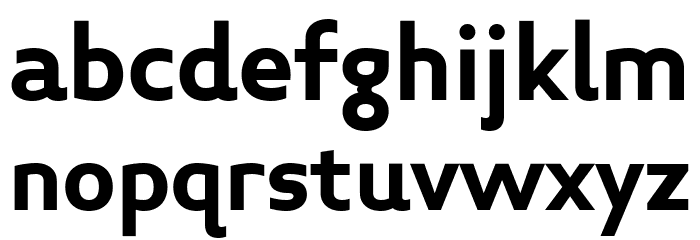 Midiet Sans Bold Font LOWERCASE
