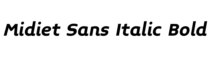 Midiet Sans Italic Bold  免费字体下载