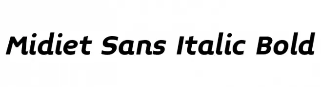 Midiet Sans Italic Bold  免费字体下载
