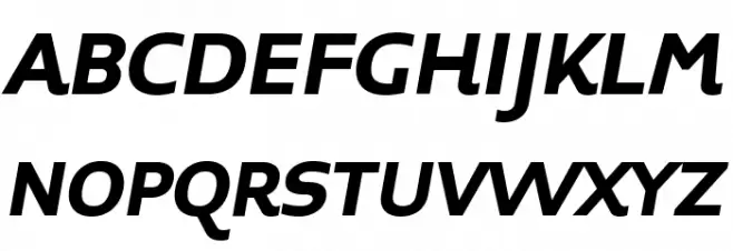 Midiet Sans Italic Bold Schriftart Groß