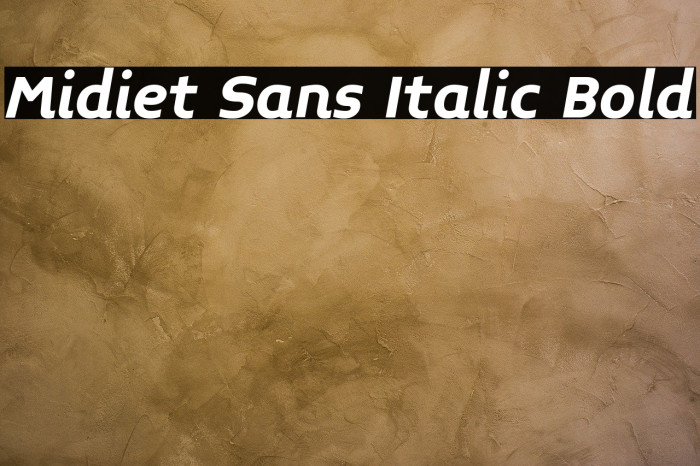 Midiet Sans Italic Bold Example 1